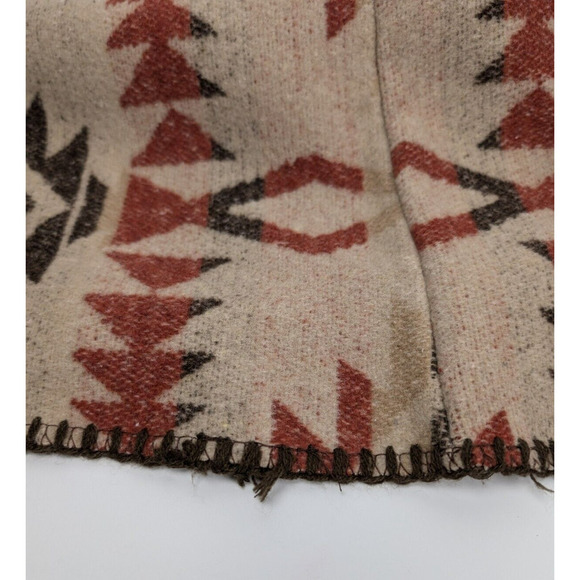 Bohemian Southwestern Aztec Tribal Style Fringe Poncho One Size - Picture 6 of 8